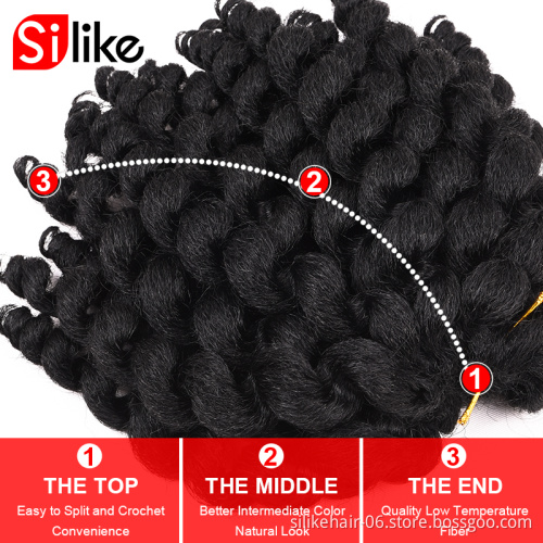 Jumpy Wand Curl Jamaican Bounce bug  bundles 8'' 22strands Synthetic spring Braiding Hair Extension Crochet twist HairFor Woman